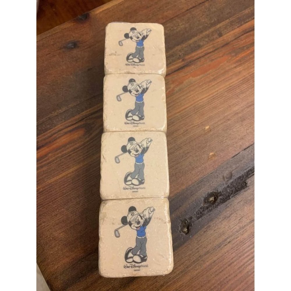 Walt Disney World Golf napkin rings, set of four, NEW in the package - Picture 1 of 4